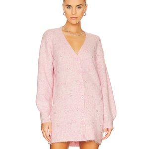Rishelle Embellished Sweater Dress in Light Pink